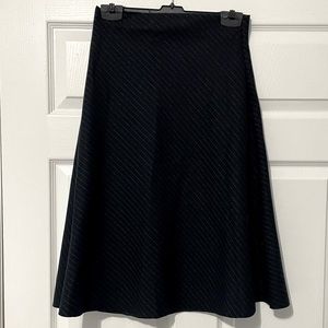 Zara navy pin striped skirt